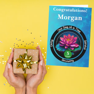 Cartão Personalizado de Marco de Sobriedade