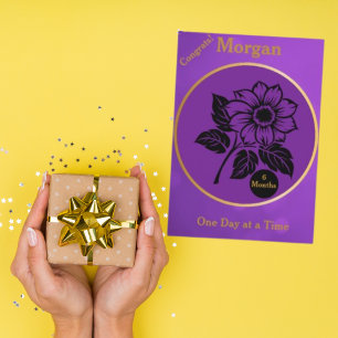 Cartão Personalizado de Marco de Sobriedade