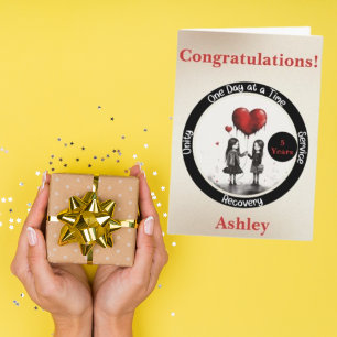 Cartão Personalizado de Marco de Sobriedade