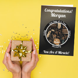 Cartão Personalizado de Marco de Sobriedade - Aman