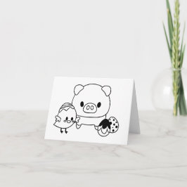 Cartão PERSONALIZADO de Panela e Pintinho (Galinha