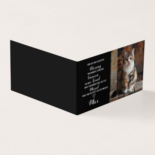 Cartão Personalizado de Simpatia Pet Foto Perda de (Exterior)