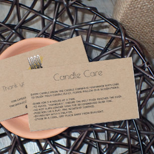 Cartão Personalizado de Suporte a Velas do Logoti