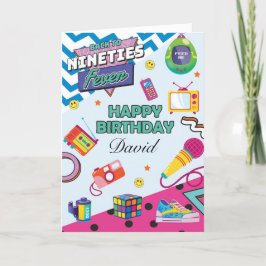 Cartão Personalizado de volta à placa de aniversário retr