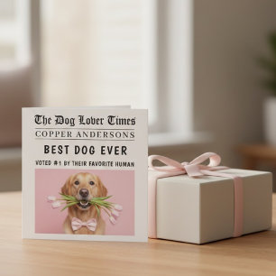 Cartão Personalizado do Cachorro Jornal do Melho