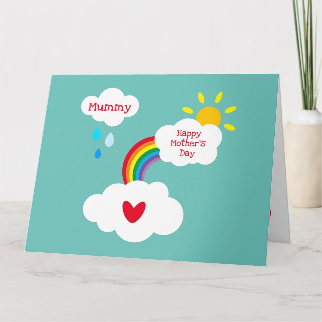 Cartão Personalizado do Dia das Mães com Clima Arc (Frente)