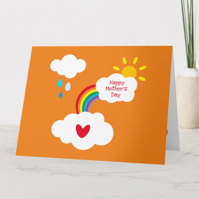 Cartão Personalizado do Dia das Mães com Clima Arc (Frente)