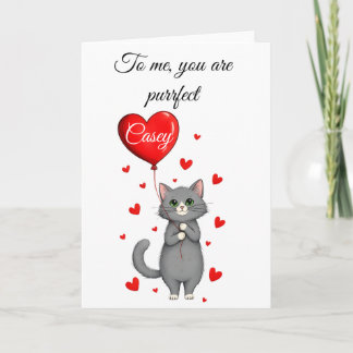Cartão Personalizado do Dia dos Namorados - Gato F