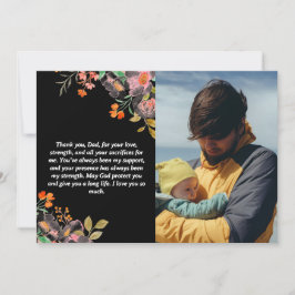 Cartão personalizado do Dia dos Pais com foto