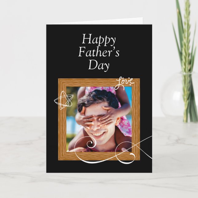 Cartão personalizado do Dia dos Pais com foto – Pe (Frente)