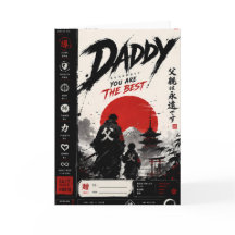Cartão personalizado do Dia dos Pais Samurai