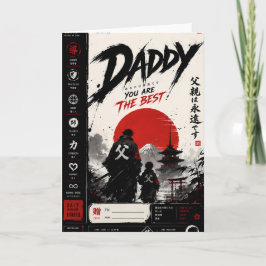 Cartão personalizado do Dia dos Pais Samurai