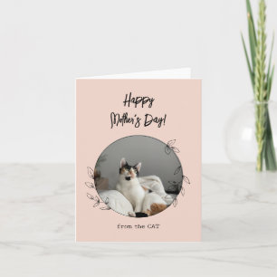Cartão Personalizado Do Gato Feliz Dia das Mães Cetim
