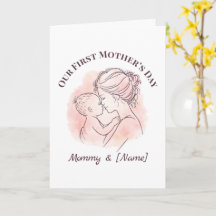 Cartão Personalizado do Primeiro Dia das Mães para