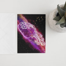 Cartão Personalizado do Signo de Aquário da Galáxi