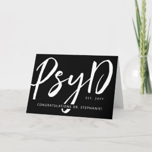 Cartão Personalizado Elegante PsyD Doutor em Psicologia M