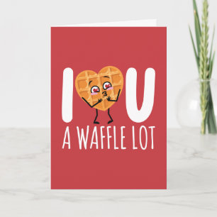 Cartão PERSONALIZADO Eu Te Amo Muito de Waffle Kawaii Fof