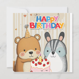 Cartão personalizado Feliz Aniversário