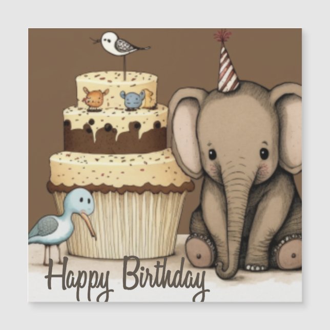 Cartão personalizado Feliz Aniversário (Frente)