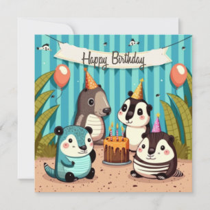Cartão personalizado Feliz Aniversário