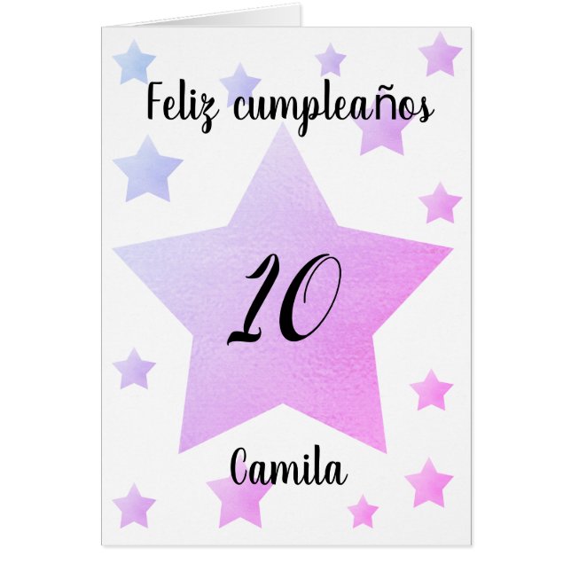 Cartão Personalizado Feliz Cumpleaños (Frente)