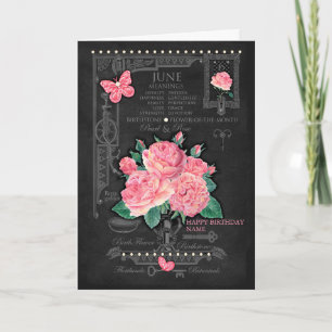 Cartão Personalizado Flor de Nascimento de Junho G