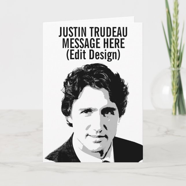 CARTÃO PERSONALIZADO JUSTIN TRUDEAU (Frente)