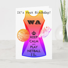 Cartão Personalizado mantenha citações do Netball da