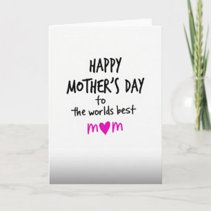 Cartão Personalizado Melhor Mãe do Mundo