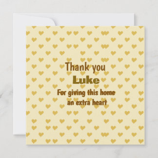 Cartão Personalizado Obrigado design de coração