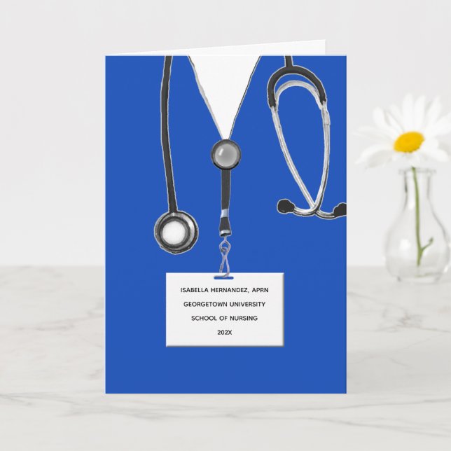 Cartão Personalizado para Graduação de Enfermeiros (Planta pequena)