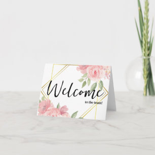 Cartão Personalizado simples Elegante Bem-vindo à equipe