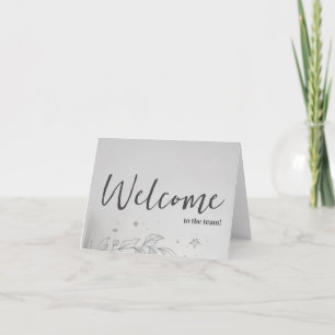 Cartão Personalizado simples Elegante Bem-vindo à equipe