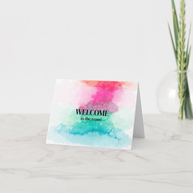 Cartão Personalizado simples Elegante Bem-vindo à equipe (Frente)