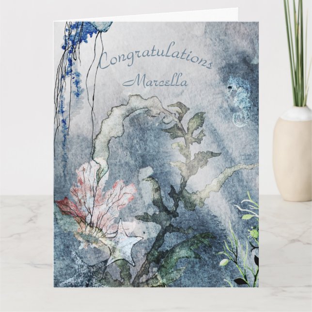 Cartão Personalizado sob a costa marítima (Frente)