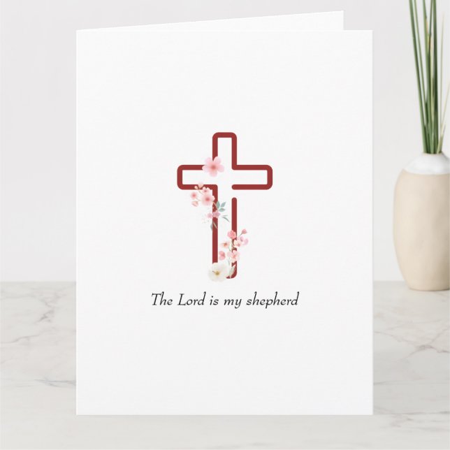 Cartão Personalizar a Cruz Holly de Natal (Frente)