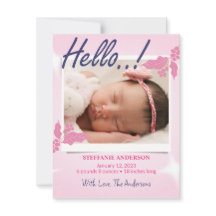 Cartão Personalizar Anúncio de Nascimento