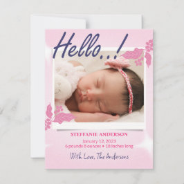 Cartão Personalizar Anúncio de Nascimento