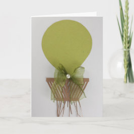 Cartão Personalizar balão de ar quente verde