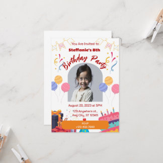 Cartão Personalizar Convite de Aniversário