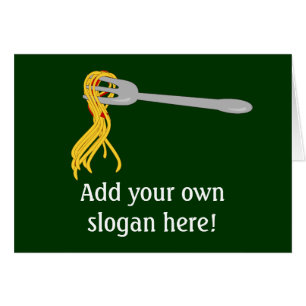 Cartão Personalizar este gráfico de pasta de espaguete