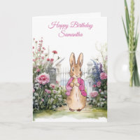 Personalizar Nome Peter o Coelho Casaco Rosa 