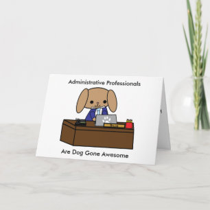Cartão Personalizar o Cachorro Profissional Administrativ
