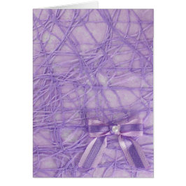 Cartão Personalizar o padrão e o arco do abstrato púrpura