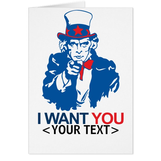 CARTÃO PERSONALIZAR O TIO QUE SAM QUER,<YOUR TEXT> (Frente)
