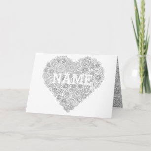 Cartão Personalizar placa de coração do Dia de as mães: c