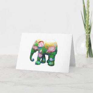 Cartão Personalizar Safari de Animais Flores da Selva Áfr
