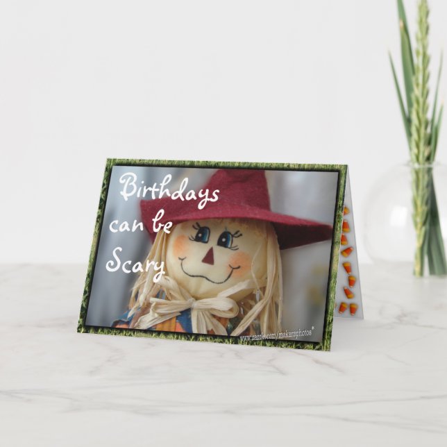 Cartão Personalizar ScaryBday 4 em qualquer ocasião (Frente)