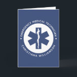 Cartão Personalizar símbolo EMT - Técnico médico de emerg<br><div class="desc">Símbolo de EMT personalizado Presentes Médicos de Emergência!</div>