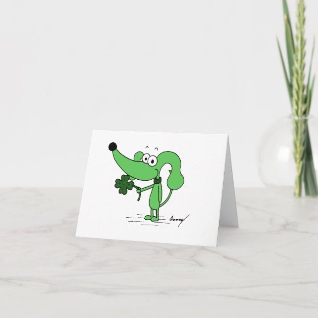 Cartão Personalizável "Boa Sorte para Você" da Mid (Frente)
